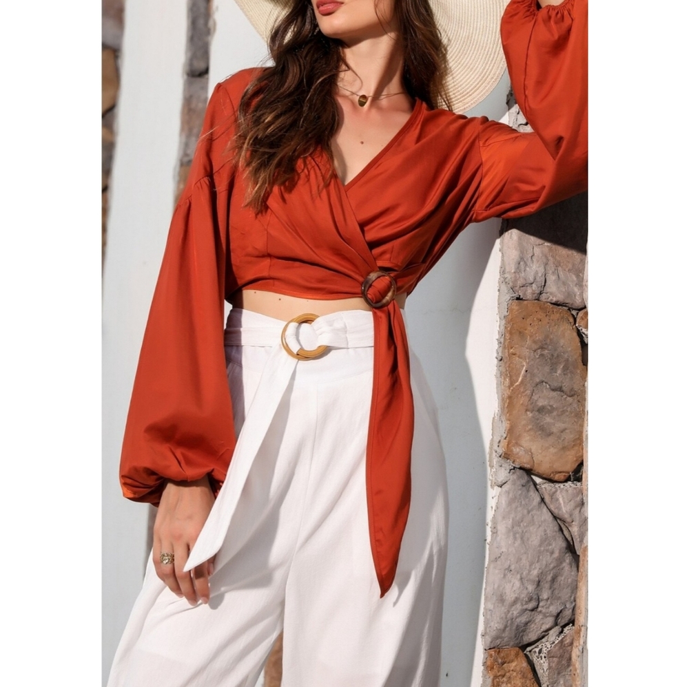 Fall Wrap Top - Picture 5 of 9